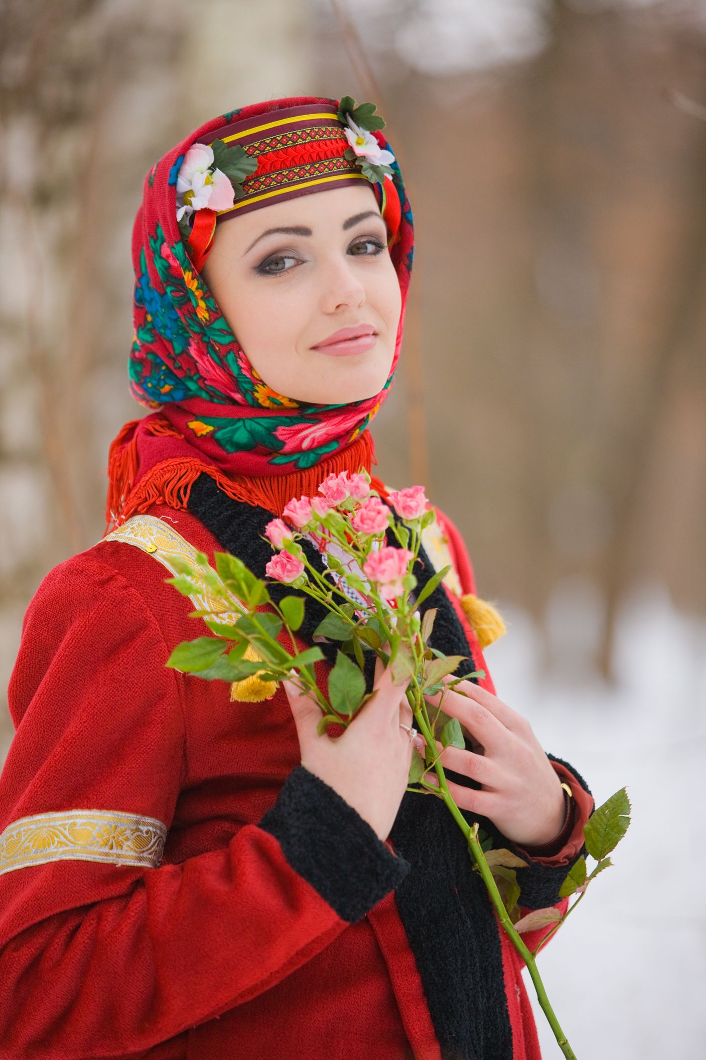 Sexy girl Girls in Slavic costumes in Tashkent